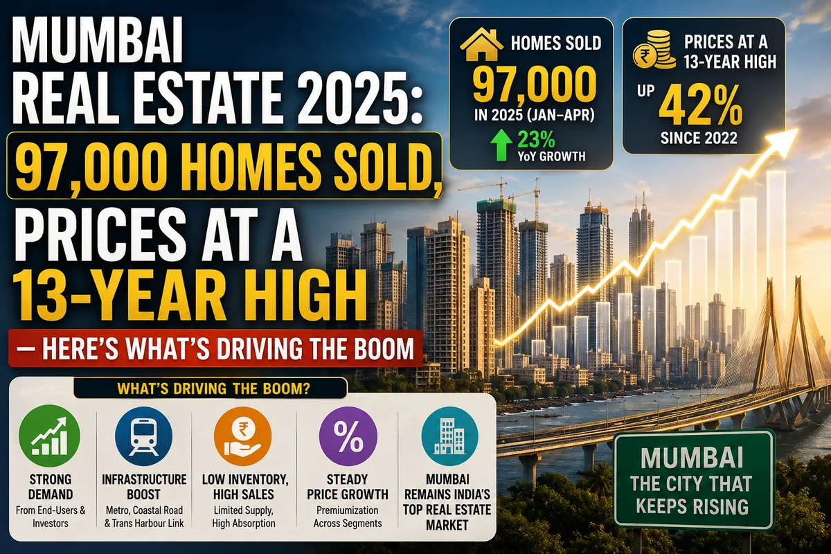 Mumbai Housing Hits a Record Year: 97,000 Homes Sold and Prices at a 13-Year High