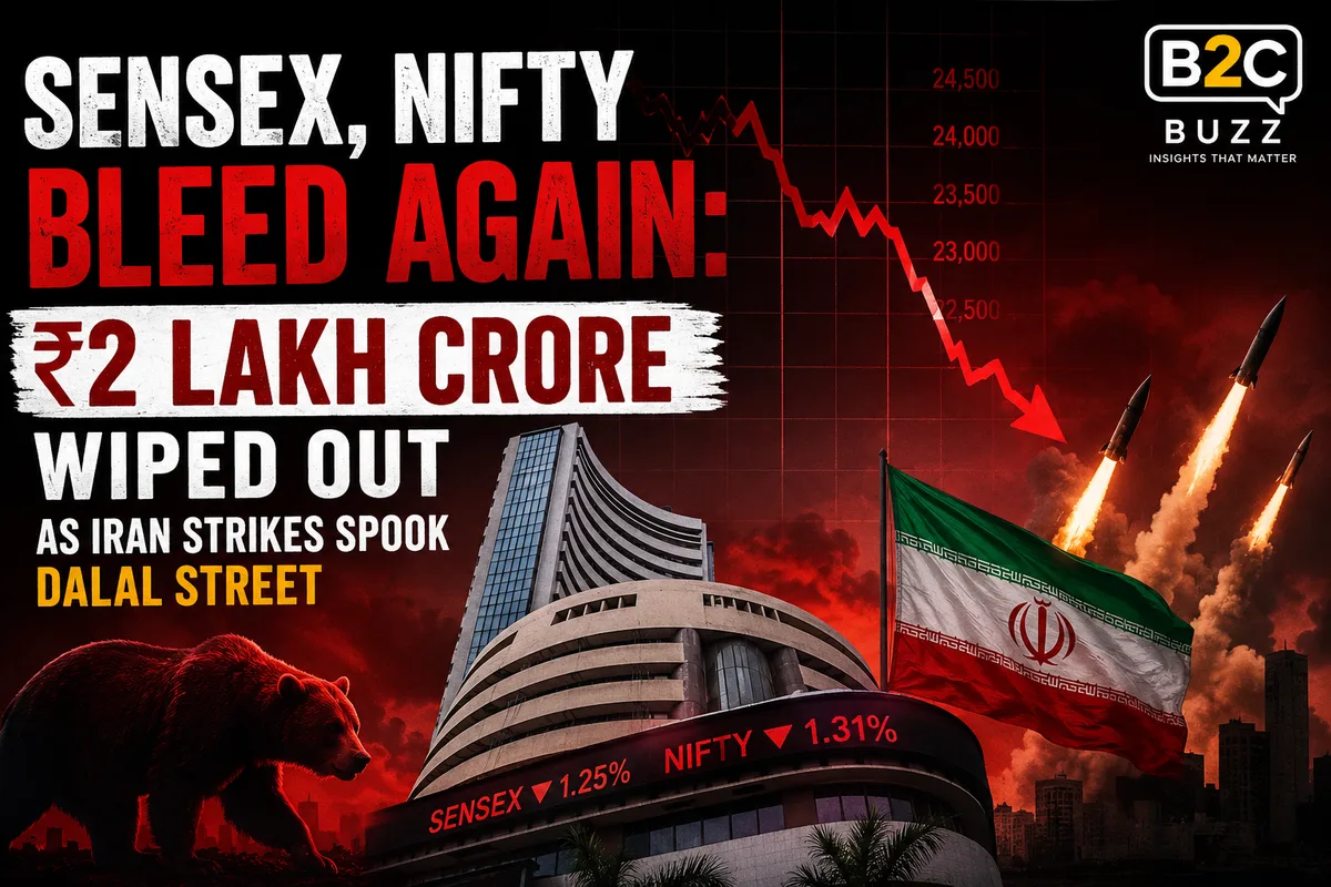 Sensex, Nifty Slide as Geopolitical Risk Returns to Dalal Street