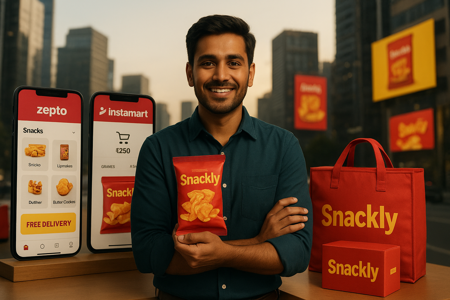 A small snack brand owner analyzing profit margins and hidden costs of selling on quick commerce platforms like Instamart and Zepto.