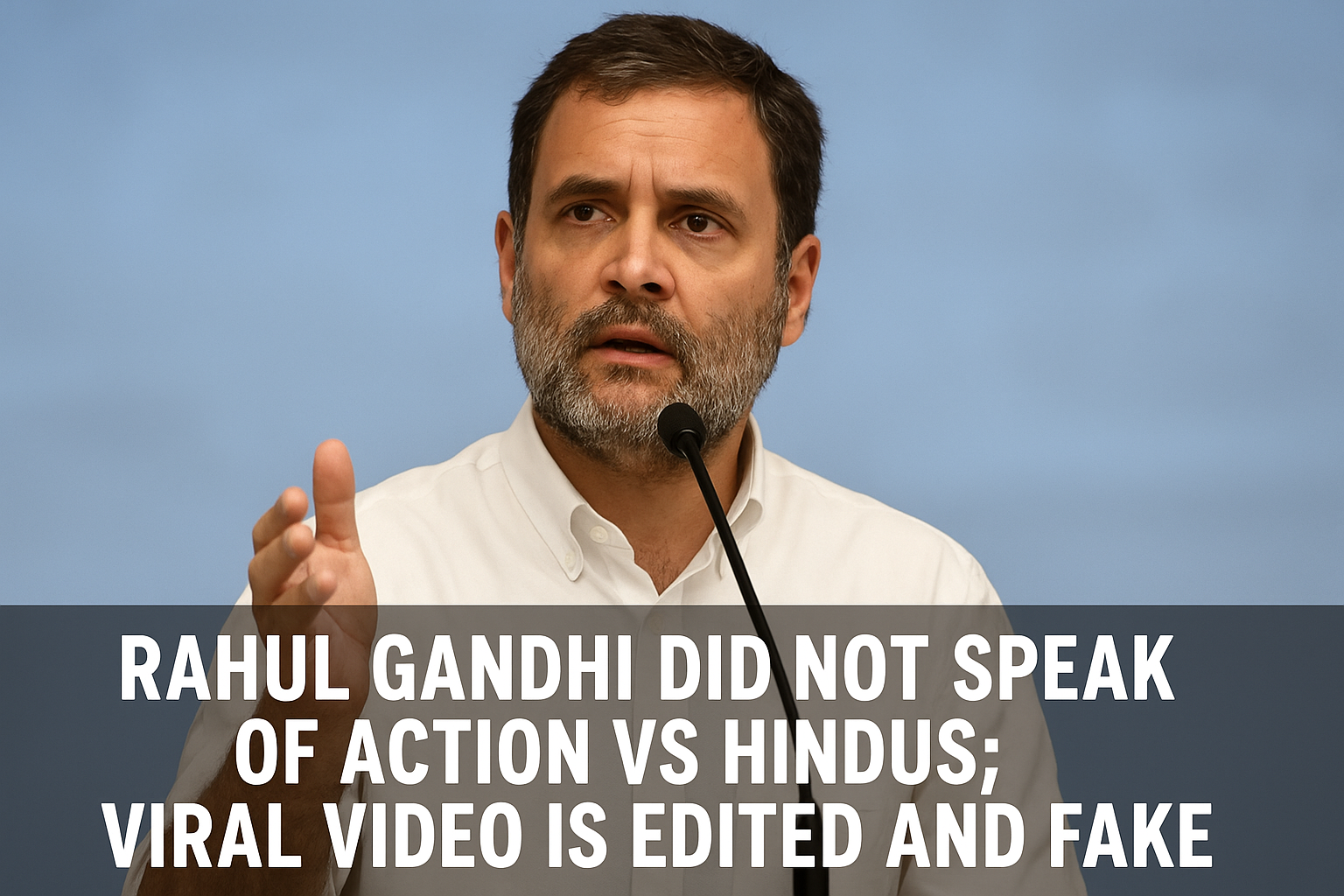 Rahul Gandhi Did Not Speak of Action vs Hindus; Viral Video is Edited and Fake.