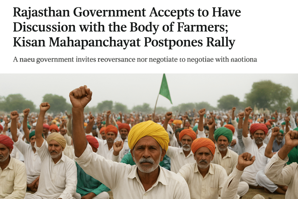 Rajasthan Government Accepts to Have Discussion with the Body of Farmers; Kisan