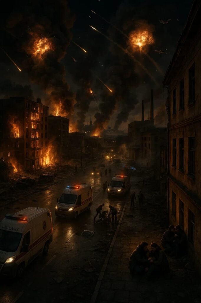 Russia unleashed another violent air attack on Ukraine and attacked Kyiv and multiple areas.