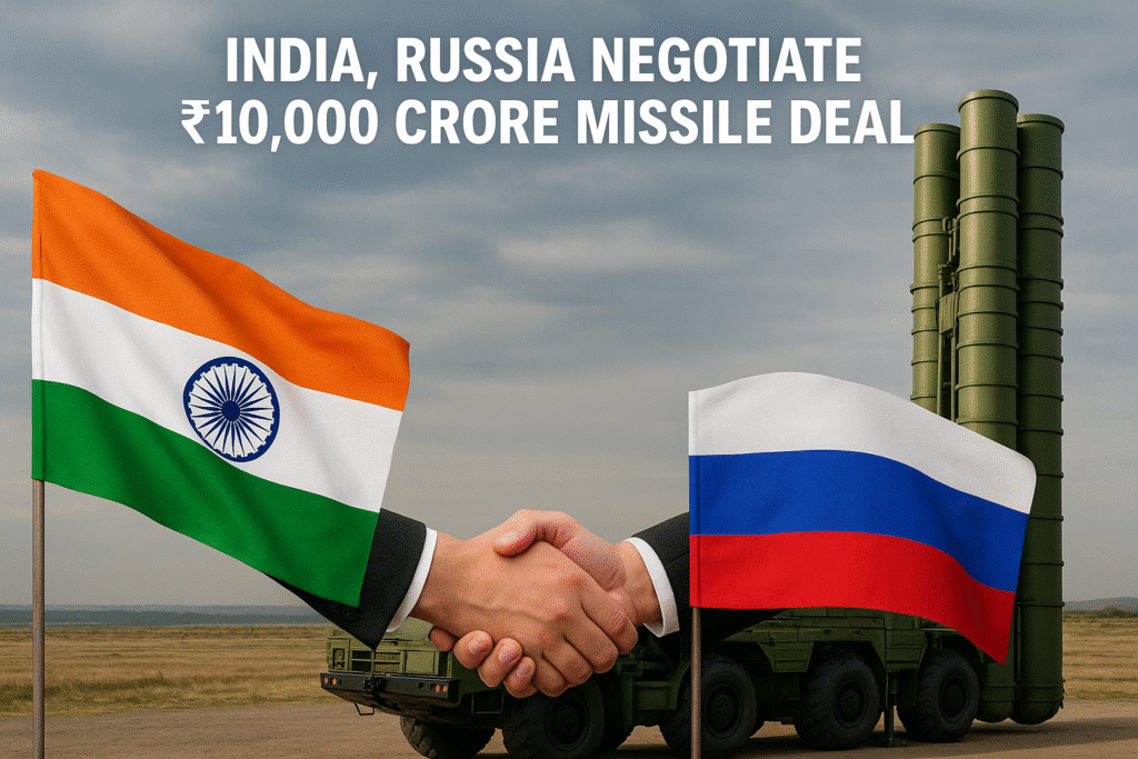 India and Russia are negotiating a ₹10,000 crore deal to enhance the Sudarshan S-400 air defence system, strengthening India’s aerial shield amid regional security challenges.