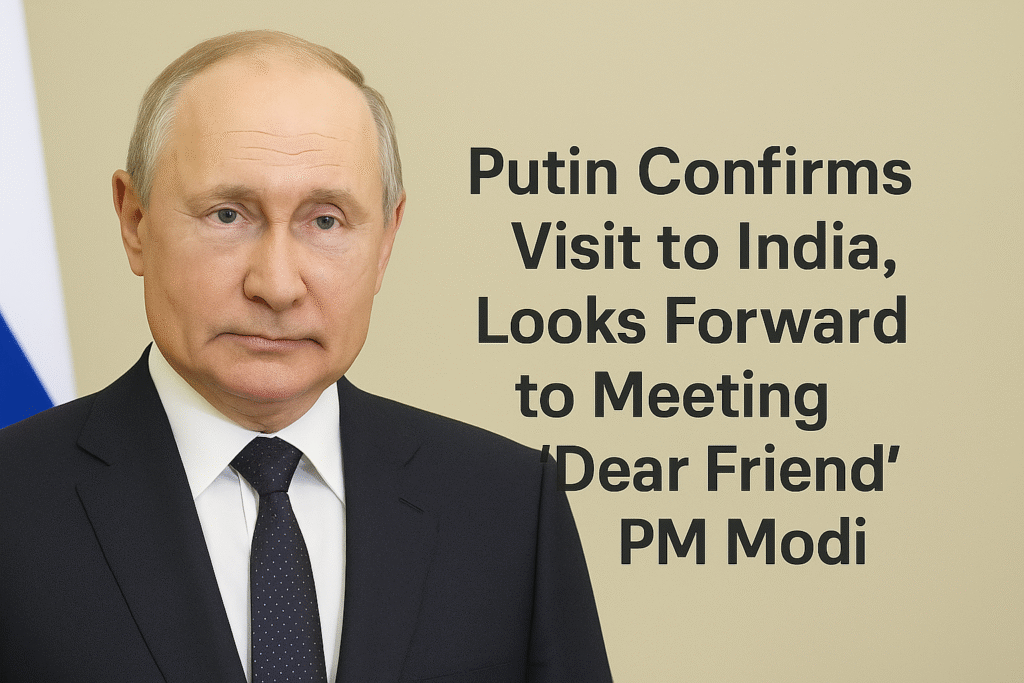 Putin Confirms Visit to India,