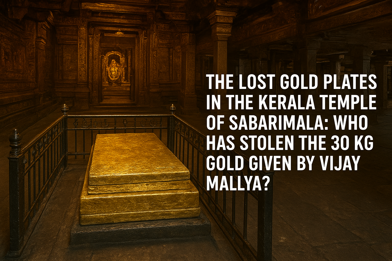 The Lost Gold Plates in the Kerala Temple of Sabarimala: Who has stolen the 30 kg Gold given by Vijay Mallya? Some Unaccounted Theft Shakes Worshipers. One of the most famous temple in south India is Sabarimala temple. As the terrific reason of headline significant amount of gold crowning the guardain god has disappeared. which makes the believers furious and leads to the political outburst in the state. What is more shocking is that pilfered gold is a portion of a generous donation of 1999 by a fugitive businessman Vijay Mallya who donated approximately 30 kilograms of gold to the shrine. What is even more shocking about this case, the stolen gold is among a donation of grand value in 1999 of a fugitive businessman by the name of Vijay Mallya, who donated approximately 30 kilograms of gold to the temple. The Gold Plate Sabarimala Controversy. The scandal broke out when people noticed the temple’s Dwarapalaka statues and their bases were mysteriously losing weight when temple staff checked, they found gold covering on the statues was gone without any sign of damage or theft. No one even noticed ? gold has stolen such strictly guarded temples followers and communist was confused. ﻿ How the Theft Came to Light The myth goes back to 1999, when Vijay Mallya personally gave gold to cover the idols and pedestals of the Dwarapalakas in the temple, doing it right there on the temple premises under strict supervision. The Travancore Devaswom Board (TDB) voted to have the gold plating re-done 20 years later in 2019. Unnikrishnan Potty financed the project and had the idols refurbished at Chennai. Several years later, officials conducting an inventory of the temple discovered that the idols had lost approximately 4.5 kilograms of gold.The missing amount caused doubt about theft and carelessness and this led to full investigation. Who has officials accused of stealing the gold? The matter soon became political. Opposition parties lifted an accusation on the ruling Left Democratic Front (LDF) government and temple authorities of plotting to steal. The Congress Party said, "After vote chori, temple chori;" that crooked officials had polluted the sanctity of the shrine. In the meantime, BJP leaders Suresh claimed that the LDF government and the Devaswom Board had ignored temple traditions and court orders. He urged that the temple administration be given to Ayyappa devotees, believing they would never allow such a theft to happen. However, according to the left-leaning Kairali News, Unnikrishnan Potty himself might have stolen the gold plates. What Has Been Happening in the Case. The Kerala High Court had on October 6 ordered a Special Investigation Team (SIT) investigate the case which is led by ADGP H. Venkatesh. SIT consists of the IPS officer S. Sasidharan who would lead the inquiry under the supervision of the ADGP. The court ordered the SIT to finish the investigation in six weeks, looking into the part that Unnikrishnan Potty and the main officials of the Devaswom Board took. The court also cautioned that the incident was a gross violation of trust and sanctity of religion. What Revealed the Chief Vigilance Officer? The Chief Vigilance and Security Officer presented crucial evidence before the Kerala High Court. It was an old letter from the finance manager of McDowell and Company Ltd, part of the United Breweries Group. Most of these letters were address to the Travancore Devaswom Board. The letter stated that: There were two Dwarapalakas made out of 1.564 kg of gold. Gold-plating of the entire sanctum (Sreekovil) was done using traditional methods using 30.291 kg. These records proved that the idols that Potty received in 2019 were gold-plated, and dismissed any assertion that they were made of copper. The court pointed out the 4.5 kg loss upon the restoration of the idols and termed it as a subject of extreme gravity. According to it, the original gold-vested idols could have been changed or auctioned to make money. What was more appalling was an email by Potty to the president of the Devaswom Board, requesting the board to allow him to use the gold left over to enable the marriage of a girl. The court referred to this as highly disturbing and how the conduct of the officials of the temple seemed to be in collusion with one that was a betrayal of the faith of the devotees and the sanctity of the temple. Who is in Charge of the Sabarimala Temple? The Sabarimala Temple is administered by a statutory organization called the Travancore Devaswom Board (TDB) which administers over 1,250 temples within the former Travancore state. The Congress also, after the scandal, required the resignation of P.S. Prasanth, the President of TDB, and V.N. Vasavan, the Devaswom Minister of Kerala. Violation of Evidence and Trust. The stolen gold in the Sabarimala Temple is not merely a matter of material deprivation — it is a sign of a lack of trust in one of the most divine institutions in India. Millions of followers are waiting the outcome of the SIT probe; the Gold Theft Case, as it is now being termed, is a scandal that has rocked both the politics and religious faith in Kerala.