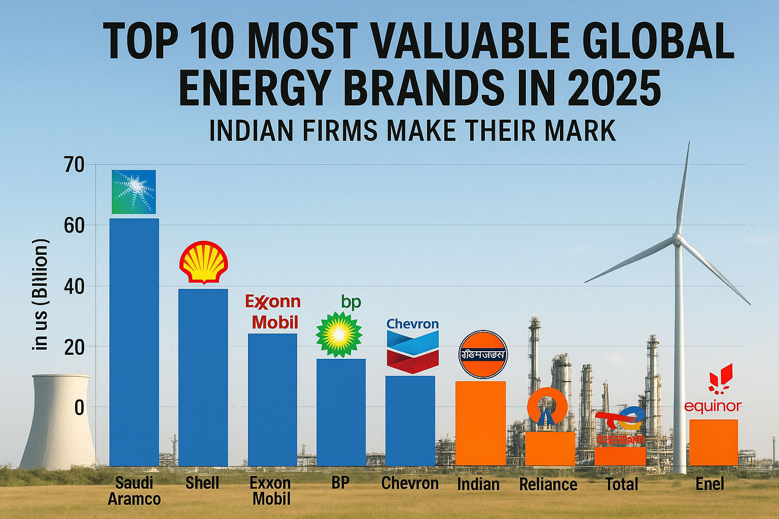 Top 10 Most Valuable Global Energy Brands 2025: Indian Companies Shine in BrandFinance Energy 100