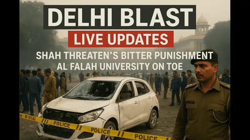 Intelligence agencies uncover major terror plot linked to Delhi Red Fort car blast as Amit Shah vows strictest action; Al Falah University faces NAAC notice amid investigation.